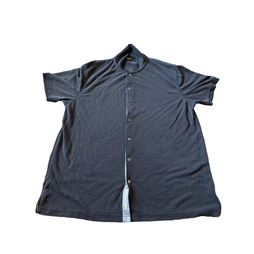 Cubavera Vintage Men's Collared Button Down Size XL Dark Gray Rayon Polyester